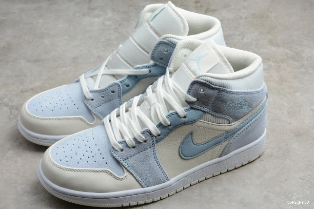 Cheap TBkick 1 Mid Textures Mixed Air DA4666-100 Jordan Blue 0714